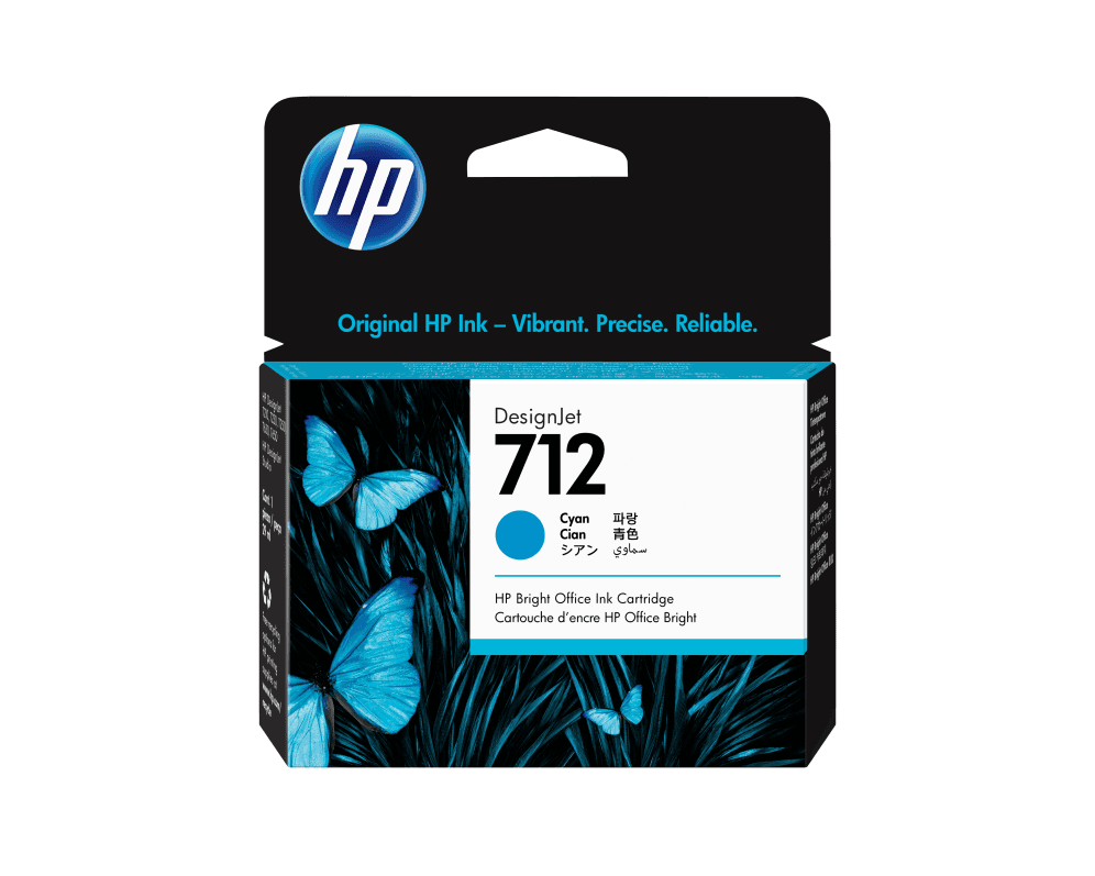 HP Cartucho de Tinta DesignJet 712 cian de 29 ml