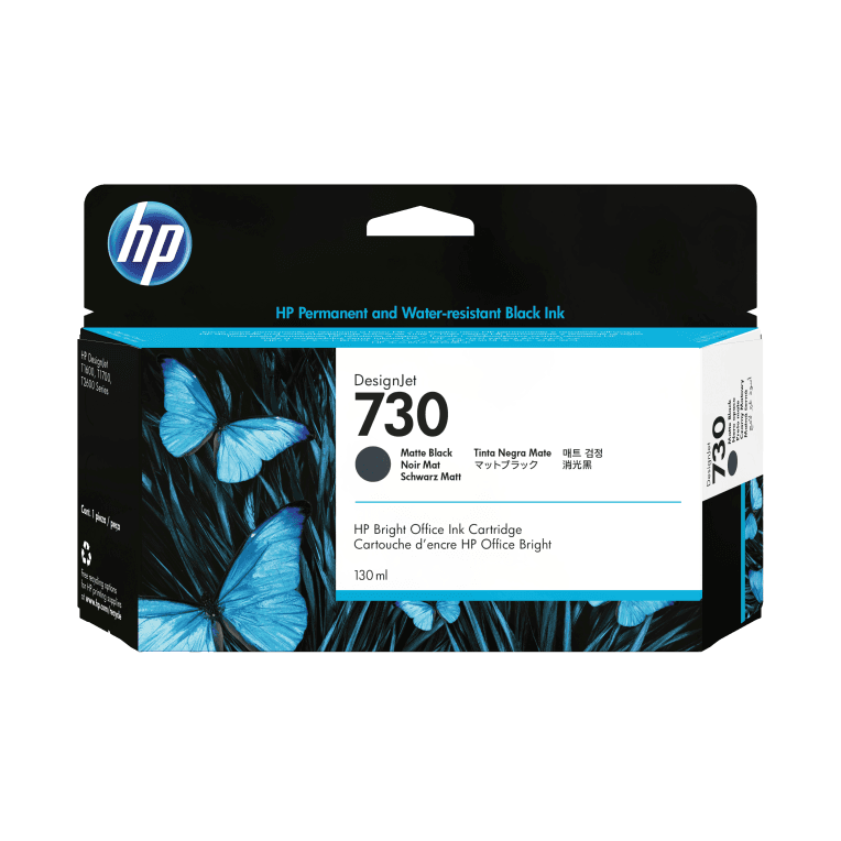 HP Cartucho de tinta DesignJet 730 negro mate de 130 ml