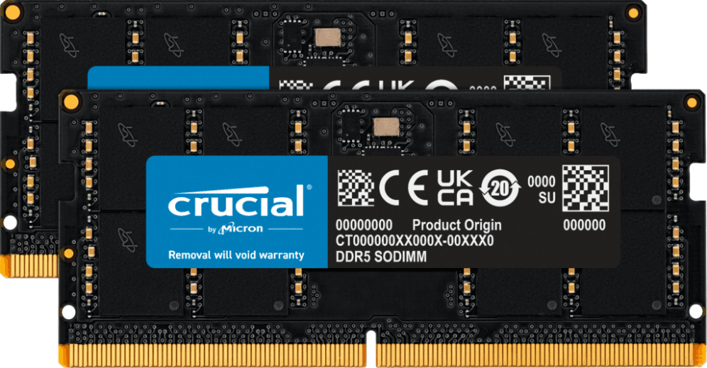 Crucial CT2K32G56C46S5 módulo de memoria 64 GB 2 x 32 GB DDR5 262-pin SO-DIMM