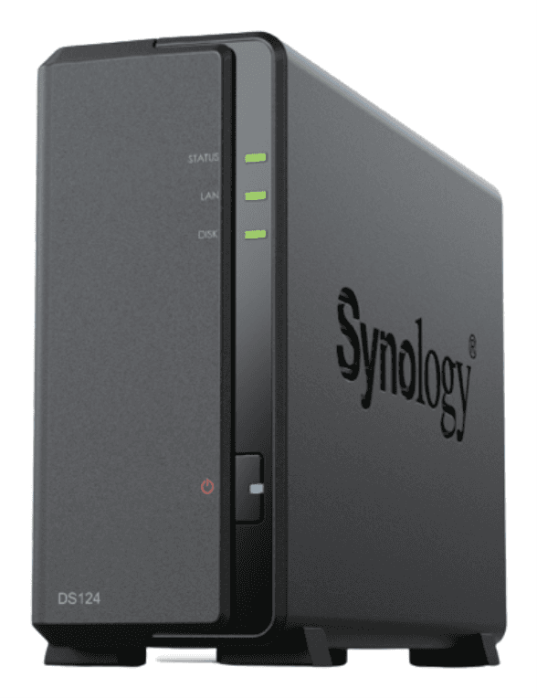 Synology DiskStation DS124 servidor de almacenamiento NAS Escritorio Realtek RTD1619B 1 GB DDR4 0 TB DiskStation Manager Negro
