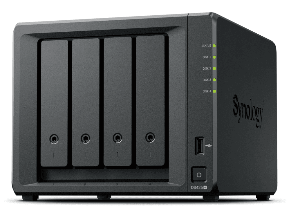 Synology DiskStation DS425+ servidor de almacenamiento NAS Intel® Celeron® J4125 2 GB DDR4 0 TB Negro