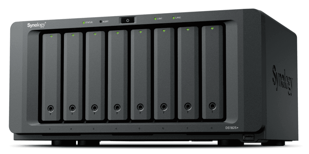 Synology DiskStation DS1825+ servidor de almacenamiento NAS Ryzen Embedded V1500B 8 GB DDR4 0 TB Negro