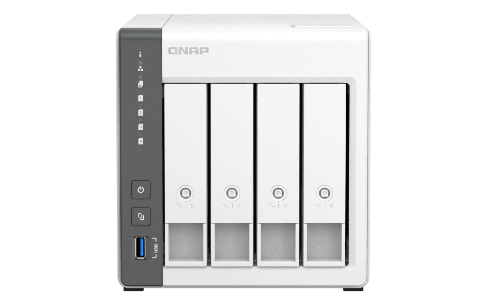 QNAP TS-433 NAS Torre ARM Cortex-A55 4 GB 0 TB QNAP QTS Blanco
