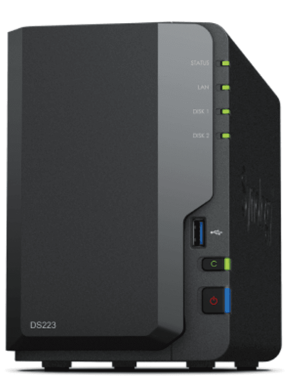 Synology DiskStation DS223 servidor de almacenamiento NAS Escritorio Realtek RTD1619B 2 GB DDR4 0 TB
