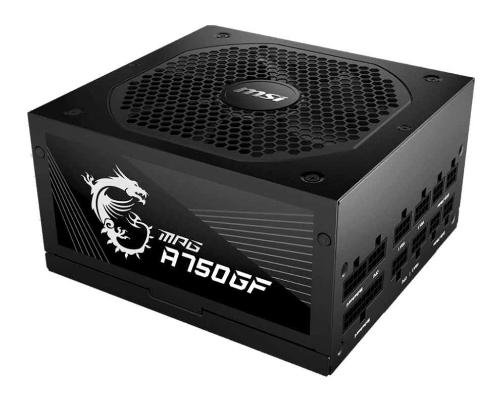 MSI MPG A750GF unidad de fuente de alimentación 750 W 24-pin ATX ATX Negro