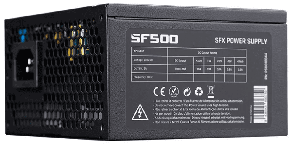 Hiditec SF500 unidad de fuente de alimentación 500 W 20+4 pin ATX SFX Negro