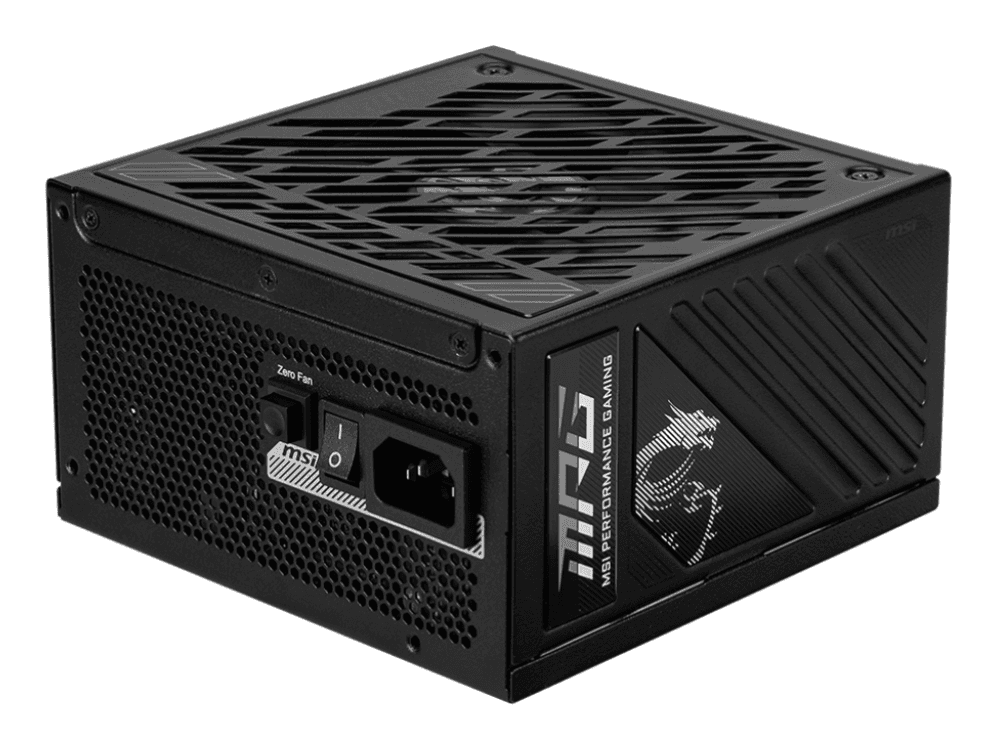 MSI MPG A850GS PCIE5 unidad de fuente de alimentación 850 W 24-pin ATX ATX Negro